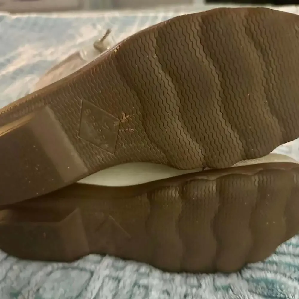 Sperry Saltwater Quilted Duck Boots Cream Size 7